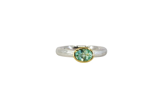 Oval Mint Green Tourmaline Ring