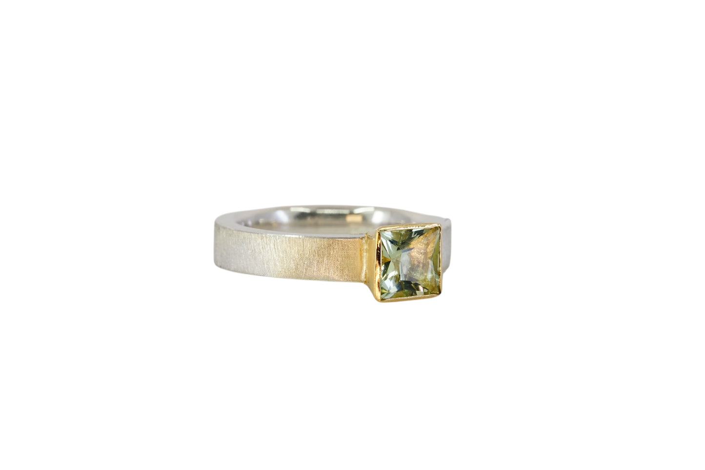 Princess Cut Beryl Ring