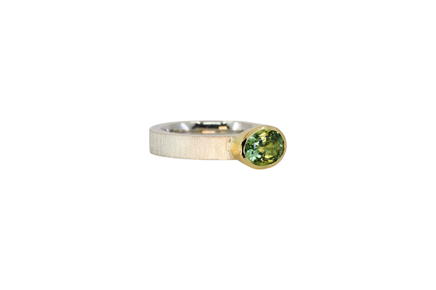 Oval Green Tourmaline Ring