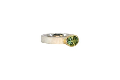 Oval Green Tourmaline Ring