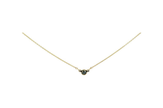 Teal Sapphire Trilogy Pendant