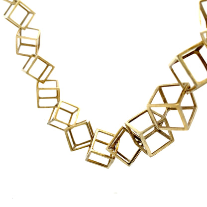 Cube Necklace | Sterling Silver or Gold